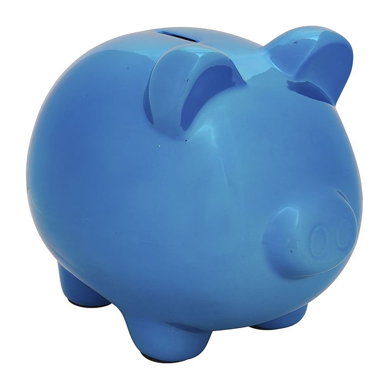 Spaarpot varken XL blauw