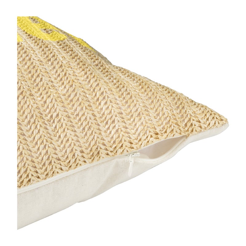 Kussen happy summer - naturel - 45x45 cm