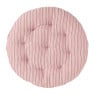 Kussen streep rond - roze - ø36 cm