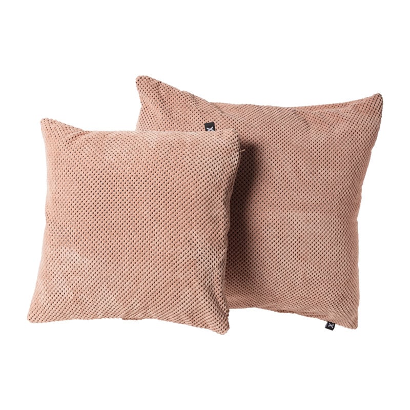 Sierkussen met blokjes - roze - 45x45 cm