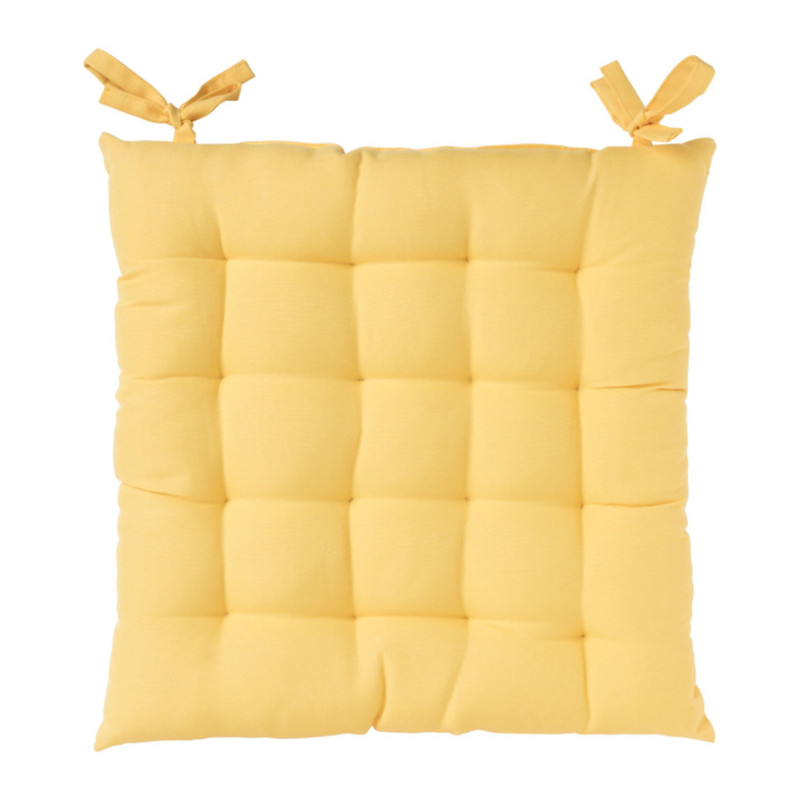 Zitkussen geel - polyester - 40x40 cm