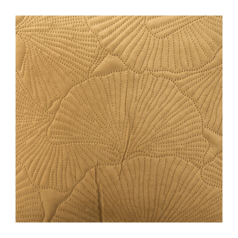 Kussen geborduurde bladeren - bruin - 45x45 cm