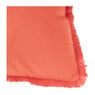 Kussen velvet met franjes - oranje - 45x45 cm