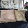 Kussen rib - beige - 45x45 cm