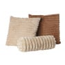 Bolster kussen rib - beige - ø15x45 cm