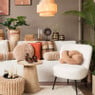 Bolster kussen rib - beige - ø15x45 cm