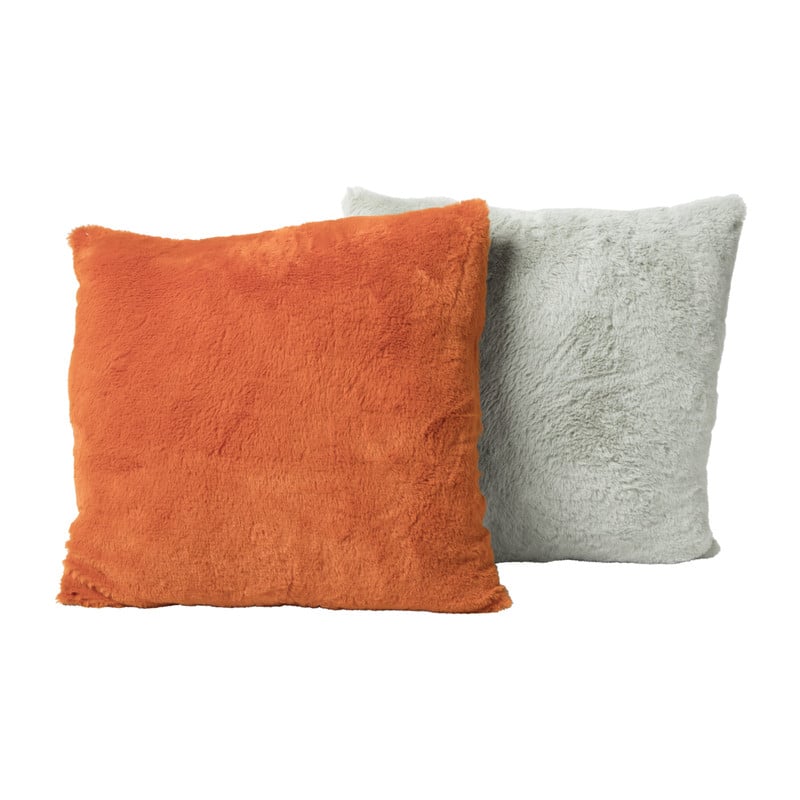 Kussen vacht - oranje - 45x45 cm