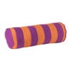 Bolster kussen met strepen - paars/oranje - ø18x45 cm