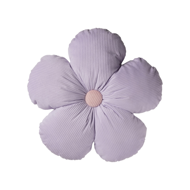 Kussen bloem - paars - ø35x8 cm