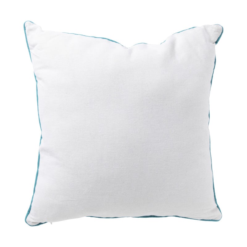Kussen palmboom - blauw/wit/goud - 45x45 cm