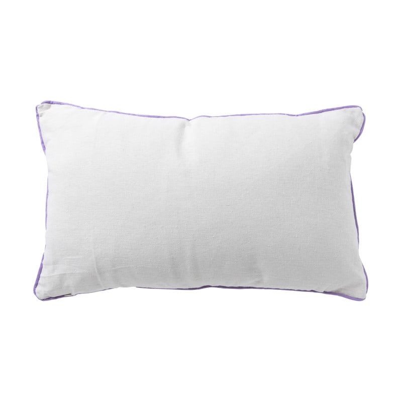 Kussen palmboom - paars/wit/goud - 30x50 cm