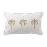 Kussen palmboom - paars/wit/goud - 30x50 cm