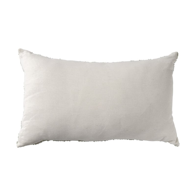 Kussen jacquard - wit/groen - 30x50 cm