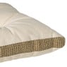 Zitkussen met juten zijkant - beige/bruin - 40x40x3 cm
