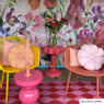 Kussen bloem - roze - ø42 cm