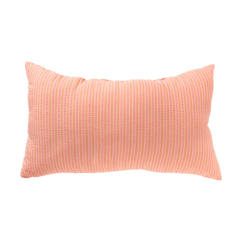 Kussen streep -  oranje/roze - 30x50 cm