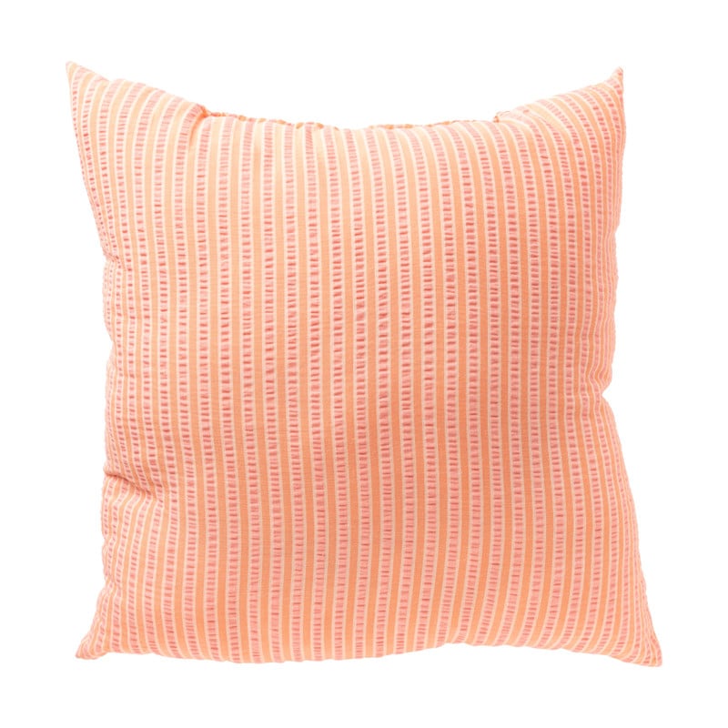 Kussen streep -  oranje/roze - 45x45 cm