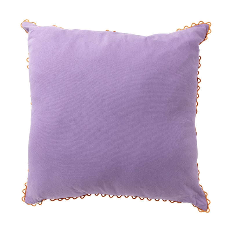 Kussen met print - paars - 45x45 cm