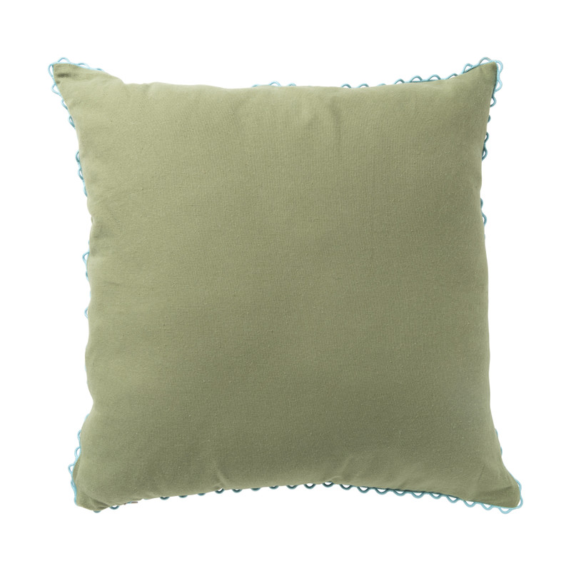 Kussen met print - groen - 45x45 cm