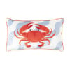 Kussen krab - rood/blauw - 27x45 cm
