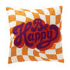 Kussen be happy - multikleur - 45x45 cm