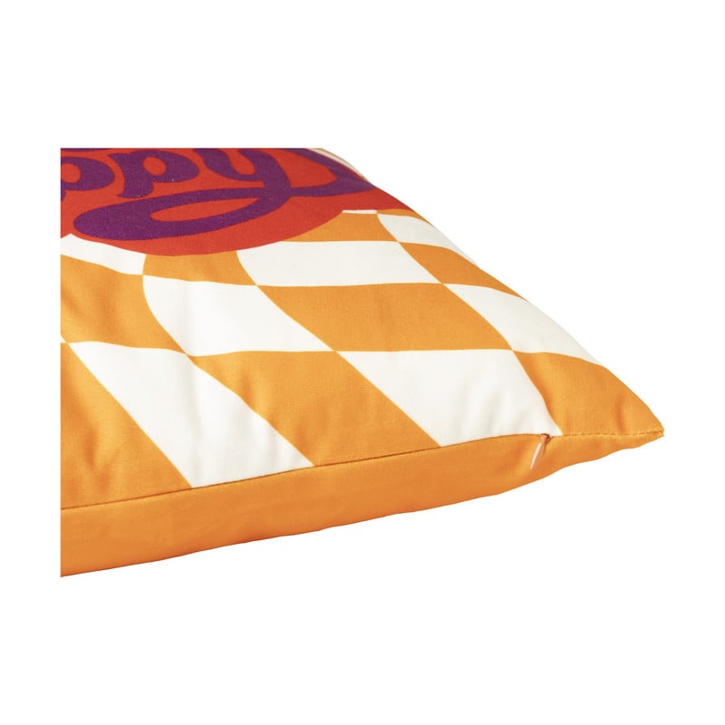 Kussen be happy - multikleur - 45x45 cm