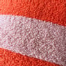 Kussen teddy streep - rood/oranje - 45x45 cm