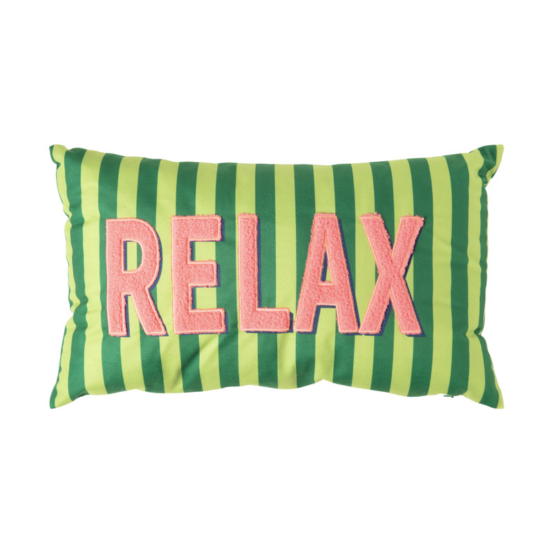 Kussen relax - groen/roze - 30x50 cm