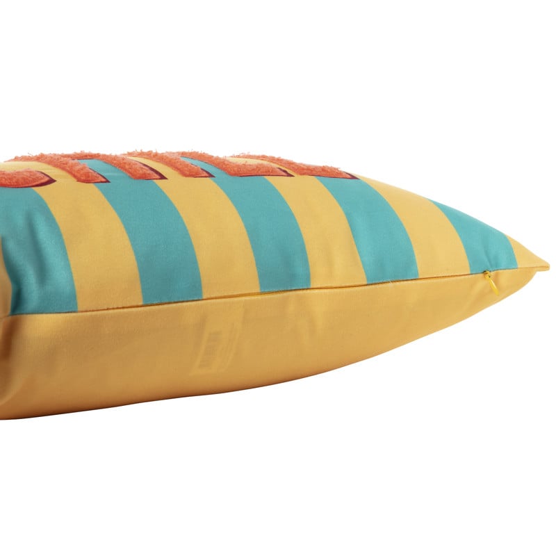 Kussen chill - geel/blauw - 30x50 cm