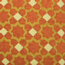 Kussen jacquard bloemen - oranje - 45x45 cm