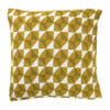 Kussen jacquard driehoek - geel - 45x45 cm