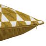 Kussen jacquard driehoek - geel - 45x45 cm