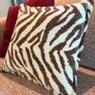 Kussen jacquard zebra - bruin/wit - 45x45 cm