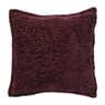 Kussen chenille - bordeauxrood - 45x45 cm