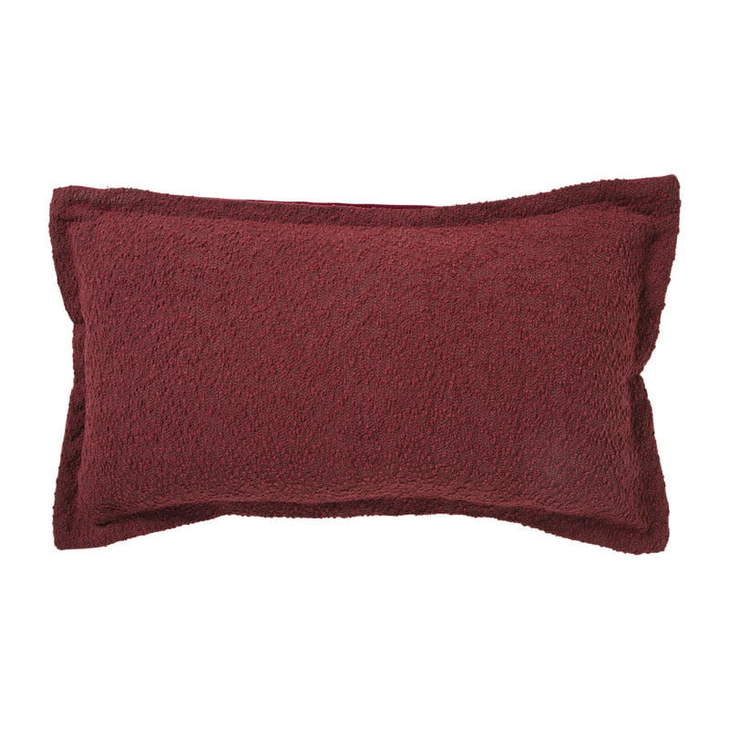 Kussen chenille - rood - 30x50 cm