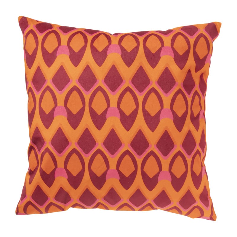 Kussen velvet wieber - roze/oranje - 45x45 cm