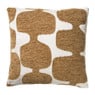Kussen jacquard organisch - bruin/wit - 45x45 cm
