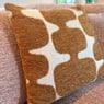 Kussen jacquard organisch - bruin/wit - 45x45 cm