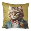 Kussen kat - multikleur - 45x45 cm