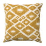 Kussen jacquard ruit - geel - 45x45 cm
