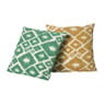 Kussen jacquard ruit - groen - 45x45 cm