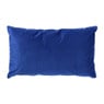 Kussen met piping - blauw - 30x50 cm
