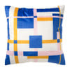 Kussen velvet vlakken - multikleur - 45x45 cm