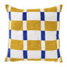 Kussen vlakken - geel/blauw - 45x45 cm