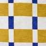 Kussen vlakken - geel/blauw - 45x45 cm