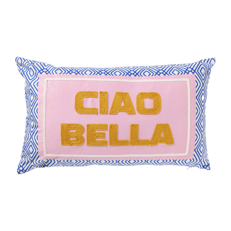 Kussen ciao bella - multikleur - 30x50 cm