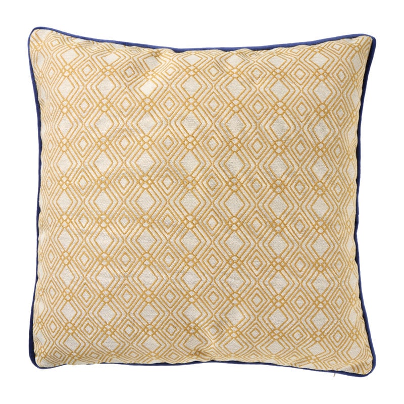 Kussen jacquard - geel - 45x45 cm