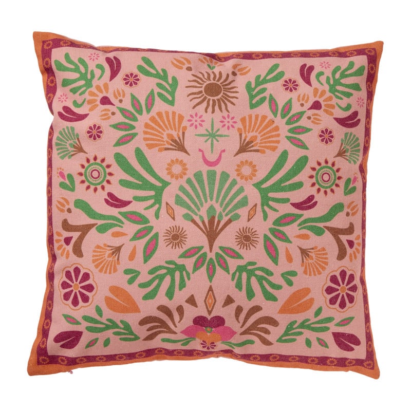 Kussen print Marbella - multikleur - 45x45 cm