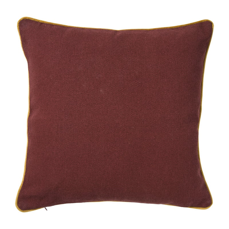 Kussen bloemen - rood/geel - 45x45 cm