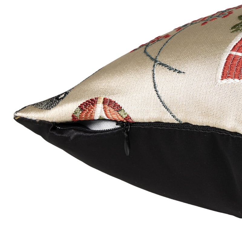 Kussen jacquard - beige - 45x45 cm